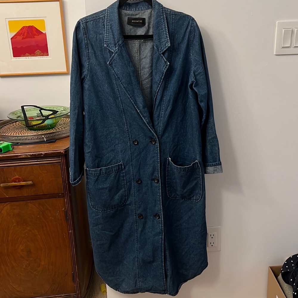 Levi's Women's Dark Blue Denim Trench Coat